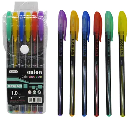 Набор гелевых ручек, 6 шт., с блеском и запахом, PVC