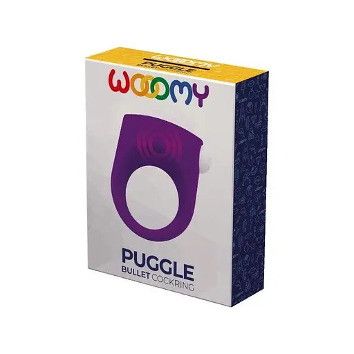 Ерекційне віброкільце Wooomy Puggle 1 віброрежим діаметр 3-4,4 см - фото 3