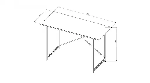 Стол письменный Line Лайт Ferrum-decor 750x1200x500 Черный металл ДСП Венге Магия 16 мм (FRD-106157) - фото 4