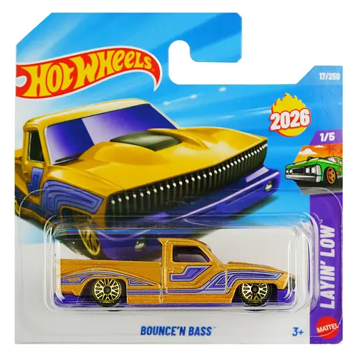 Базовая машинка Hot Wheels Layin' Low Bounce'n Bass желтая (5785) JJH32-N521