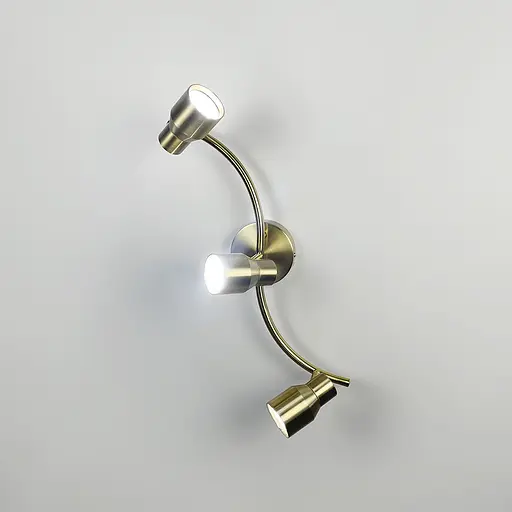 Латунний світильник із 3-ма регульованими плафонами | Арт. 52039/3 TBS | Line F - фото 5