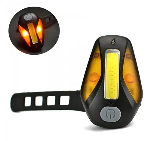 Вело фара мигалка RPL-2267 велосипедный задний аккумуляторный фонарь габаритный огонь 5 разных режимов - фото 1