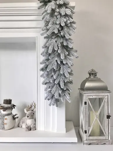 Гирлянда хвойная Hvoya Traditional пышная литая заснеженная 1.2 м - фото 4