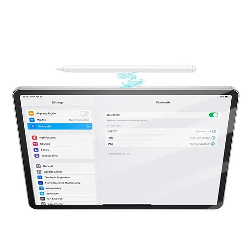 Стилус Hoco Smooth series magnetic rechargeable capacitive pen for Pad GM107 - фото 8