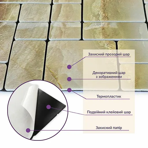 Самоклеющаяся PET мозаика 300х300х4мм SW-00002442 - фото 4
