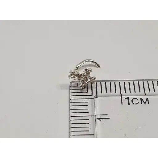 Срібна сережка-пірсинг в ніс Dear. 1045.1С - фото 3