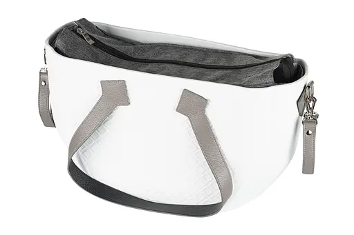 Сумка MyMia ручки кожа, ремни для коляски, бело-серый Nuvita det0018681 - фото 6