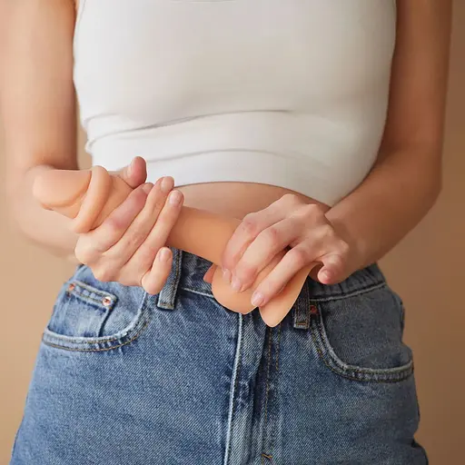 Реалістичний фалоімітатор Strap-On-Me Sliding Skin Realistic Dildo Vanille - L - фото 6