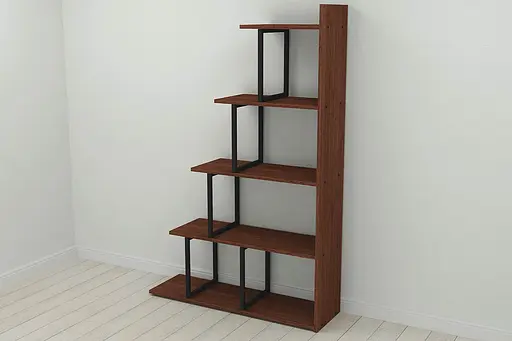 Этажерка Ferrum-decor Стелла 1600x1020x300 Черный металл ДСП Венге Магия (FRD-105486)