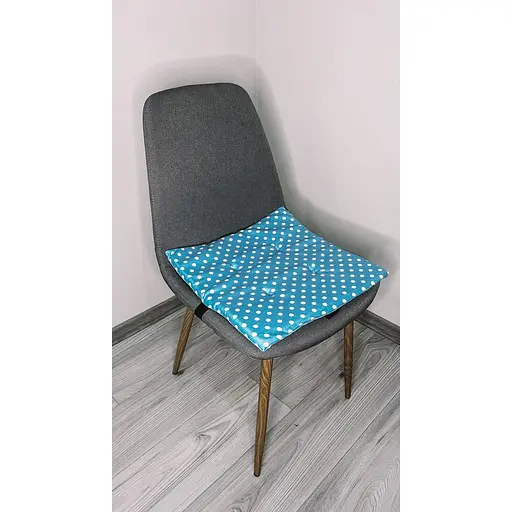 Водоотталкивающая подушка на стул Голубой горошек - фото 3