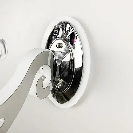 Бра в хромовому корпусі із кришталевою квіткою Line F 86529/1 CH - фото 2