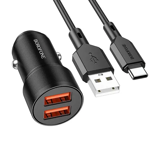Зарядное устройство Borofone BZ19 Type-C 2 x USB/2.4 A - фото 4