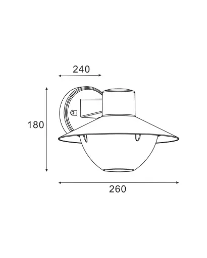 Вуличний світильник Zuma Line Eclipse E27 1x40W IP44 чорний - фото 3