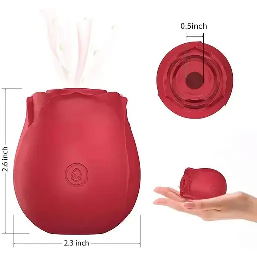 Вібромасажор троянда вакуумно-хвильової, стимулятор для клітора з всмоктуванням - фото 2