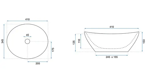 Умивальник Rea Sofia calala marmur накладний REA-U6598, Білий - фото 7