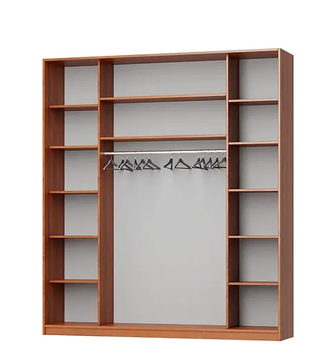 Шкаф-купе трехдверный MebelStar Комбо AL 3ДСП 220x60x240 см Аляска серый (MBS-2092) - фото 2