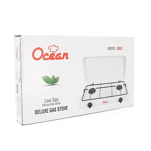 Плита газова Ocean YT-2833 2 конфорки White - фото 2