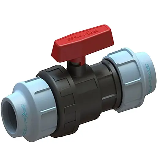 Кран кульовий Сантехпласт ЗЗ прохідний затискач 50 мм - фото 1