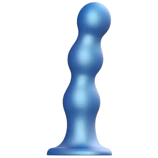 Насадка для страпона Strap-On-Me Dildo Plug Balls Blue Metallic XL