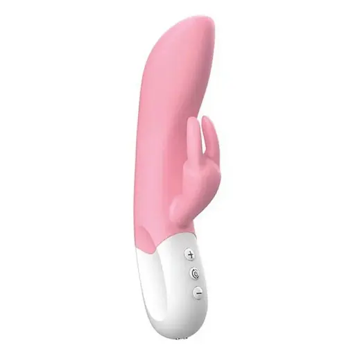 Вібратор-кролик Liebe Pleasure Toys Mighty Rechargeable Rabbit 21.5 см (світло-рожевий) - фото 3