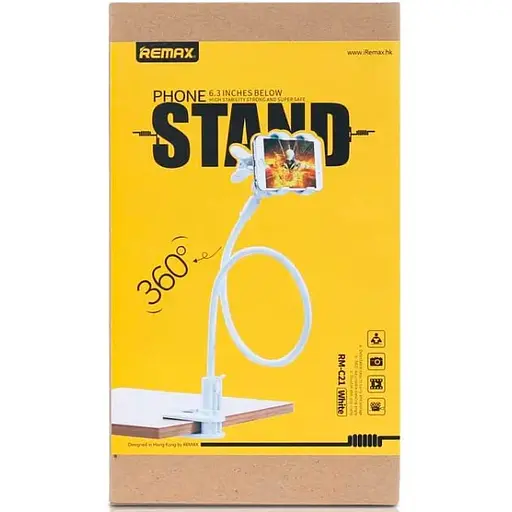 Тримач Remax RM-C21 (дуже довга ніжка + кріплення на стіл прищіпка) - фото 1