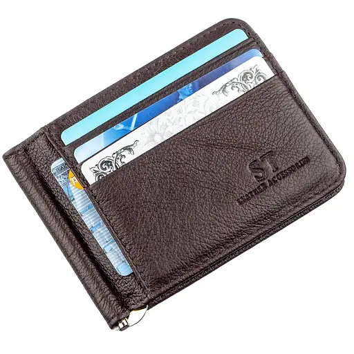 Чоловічий шкіряний гаманець ST Leather 11.5х8.5 см acs0014758 - фото 4