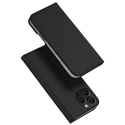 Чехол-книжка Dux Ducis с карманом для визиток для Apple iPhone 16 Pro Max 6.9 Черный