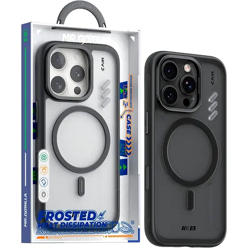 Чехол Blueo Frosted Heat Dissipation Case with MagSafe для Apple iPhone 16 Pro Max Black (BL057-I16PMBLK) [132549] - фото 5