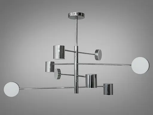 Інноваційна новинка LED люстра в офіс, 40W, хром - фото 2