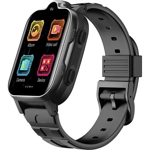 Подарунковий дитячий водонепроникний смарт-годинник Smart Watch K15 4G з камерою і GPS-відстеженням Чорний