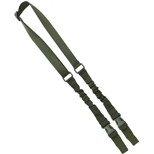 Ремінь для зброї двоточковий Kombat UK Double Point Bungee Sling оливковий (1000-kb-dpbsolgr)
