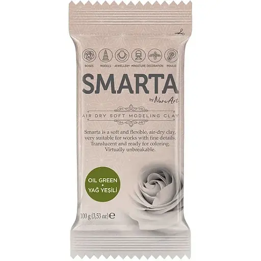 Пластика самозастигаюча Smarta Зелена оливка 100 г - фото 1