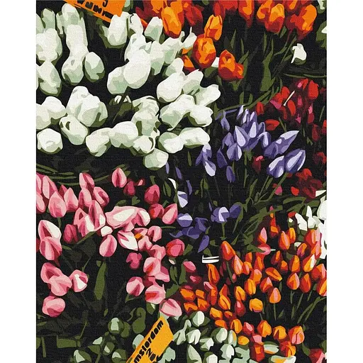 Картина по номерам на підрамнику Brushme Ярмарка тюльпанів - фото 1