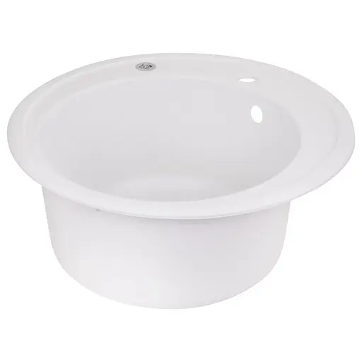 Кухонна мийка Lidz D510/200 WHI-01 (LIDZWHI01D510200), Білий - фото 4