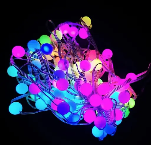 Розумна світлодіодна музична гірлянда 100LED, 10 м, кольорові RGB кульки з USB живленням та дистанційним - фото 6