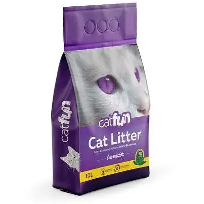 Наполнитель бентонитовый Catfun для кошачьих туалетов с ароматом лаванды 10 л - фото 1