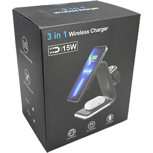 Беспроводная зарядка Power QC 3.0 15 Вт Черный (WCS3B) - фото 10