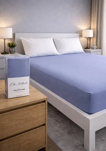 Простирадло 160х200+30 см блакитний