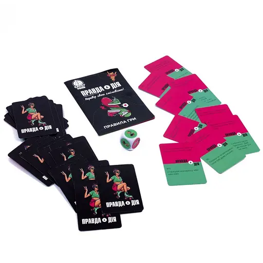 Карткова гра "Правда або дія" VT5903-02, 50 карток, гральний кубик - фото 2