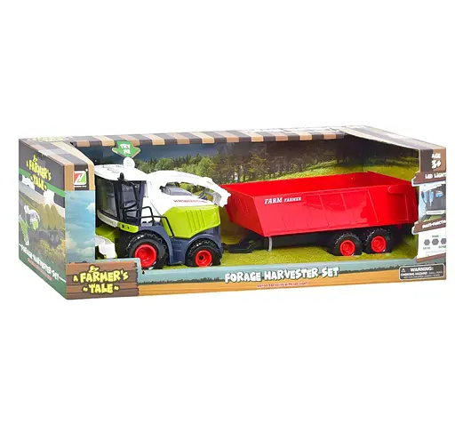 Інерційний комбайн 550-5C-6C, 40 см, з рухомими деталями, світло, звук, причіп - фото 2