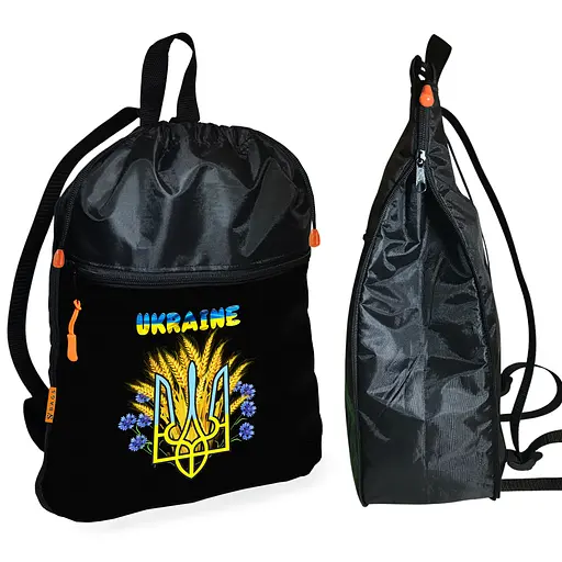 Рюкзак-мішок для школи Тризуб Україна дитяча сумка для взуття та спортивного одягу (01453)
