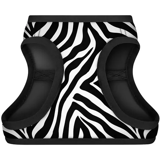 Шлея для собак Waudog Clothes м'яка з QR паспортом, малюнок "Зебра", S1 - фото 2