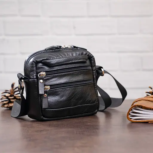 Сумка кожаная мужская SHVIGEL 15х13х7 см sum0012466 - фото 7