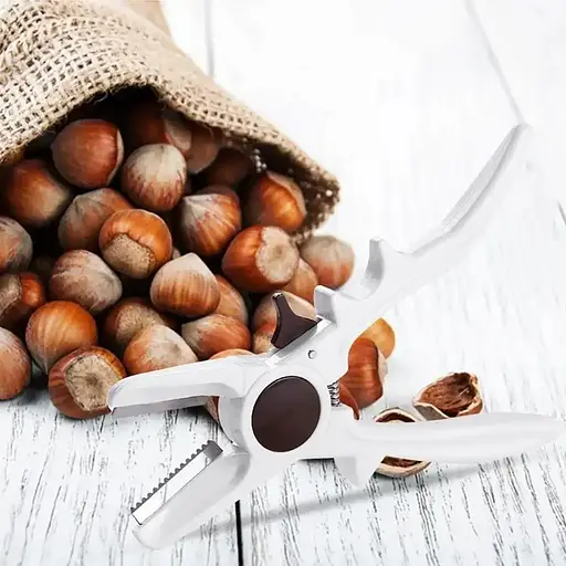 Орехокол щипцы для моментальной очистки всех видов орехов, Kitchen Master Белый 86092 - фото 7
