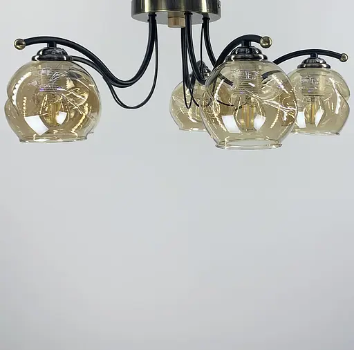 Класичний стельовий світильник | Арт. 7075/5 AB+BK+BR | Line F - фото 7