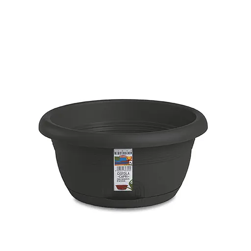 Вазон пластиковый CAPRI, круглый, с автополивом, 25 см, 3 л (84253)