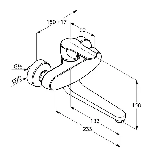 Змішувач для ванни Kludi Objekta 328820575 - фото 2