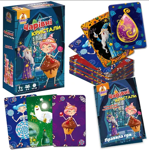 Гра настільна Vladi Toys, розважальна, Чарівні кристали (українською)