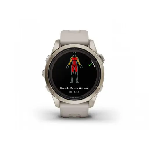 Смарт-часы Garmin Fenix 7S Sapphire Solar Soft Gold w. Light Sand Band (010-02776-14/15) - фото 6