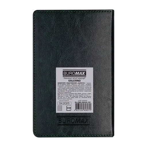 Ежедневник недатированный Buromax Salerno A6 искусственная кожа 336 страниц зеленый (BM.26030-04) - фото 2